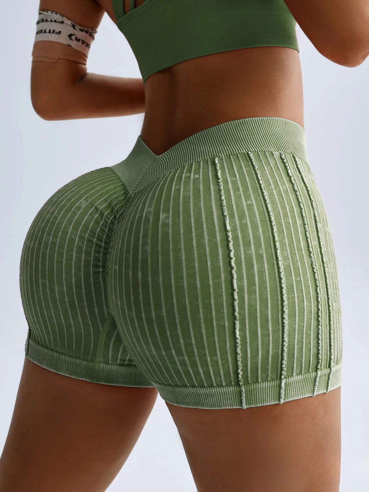 Woman Clothing Casual Shorts High Waist Ribbed Short Pants Outdoor Sports Shorts Female Yoga Fitness GYM Tights Running Trousers