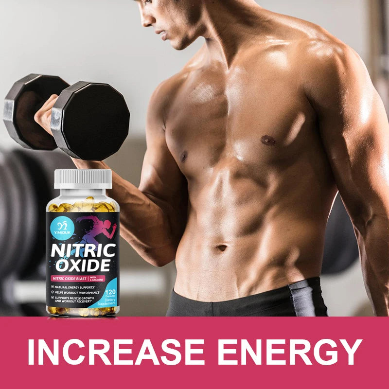 Nitric Oxide Supplement - L Arginine, Supports Muscle Growth and Workout Recovery - Helps Athletic Performance