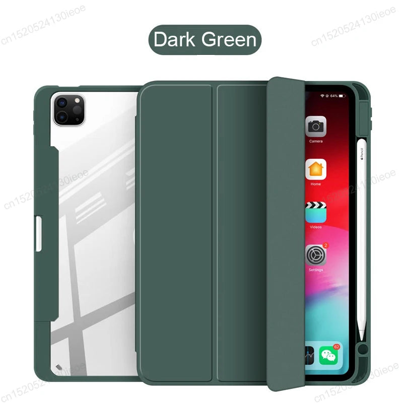 For iPad Pro 11 12.9 Case 2022 2021 2020  Tabet Cover for iPad Pro 11 Air 4 5 10.9 10 10th Generatuon Mini 6 Pencil Holder Cases