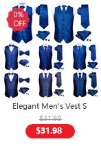 Male Luxury Neck Tie For Men Business Red Striped Tie Hanky Cufflinks Set Neckwear Wedding Party Casual