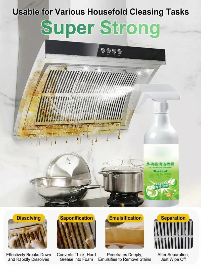 Whole House Safety MultiPurpose Cleaning Spray Cleaner Stain Remover Powerful Cleaning Oven Mild