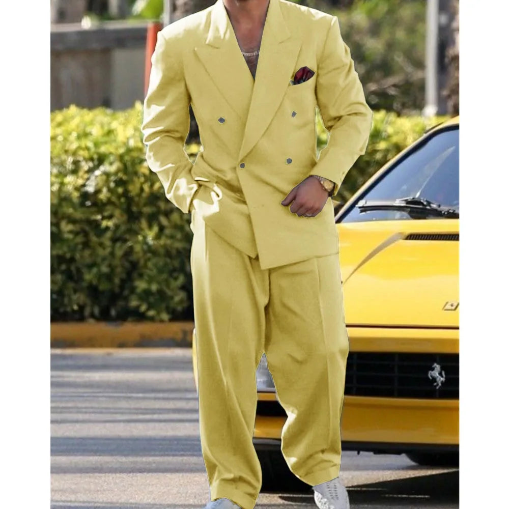 Man Formal Suits for Men Suit Set Wedding Luxury  Fashion Suit Dress  2 Piece Modern Men's Suits