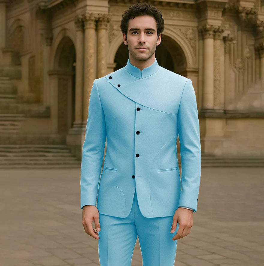 Charming Men's Suits Customized High Fashion Single-breasted Two Pieces (Jacket+Pants) Male Smart Casual Simple Straight Set