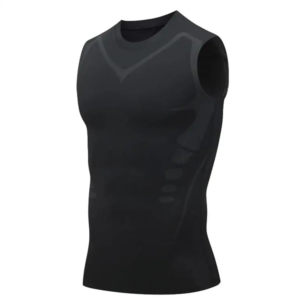 Ionic Shaping Vest Body Shaper Vest Compression Tank Top Men Slimming Tummy Vest Skin-friendly Tummy Control Sleeveless Shirts