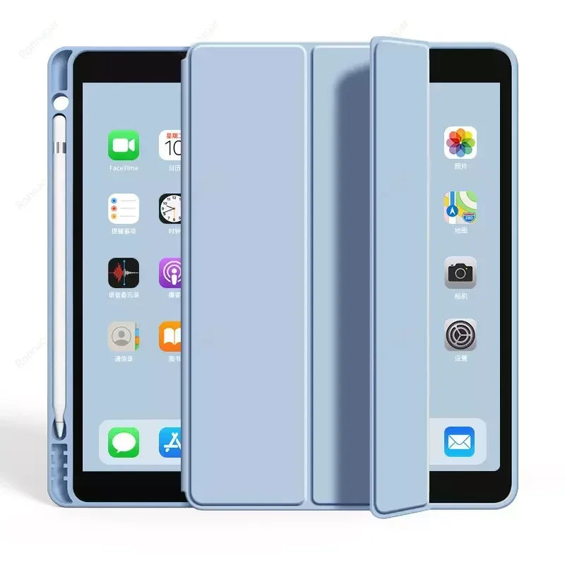 Pencil Holder Case for ipad 10th Gen 10.9 2024 2025 A16 11th Air13 M3 M2 Air4 5 6 10.9 Pro11 M4 M2 7 8 9th 10.2 Pro12.9 5th 6th