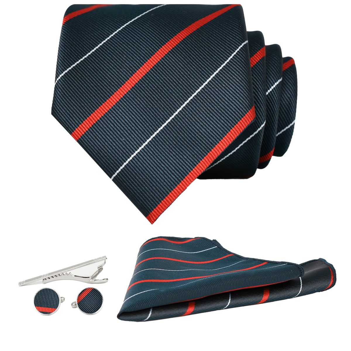 Men's 8cm Classic Silk Tie Weaving Flower Paisley Jacquard Stripe Tie Formal Wedding Party Business