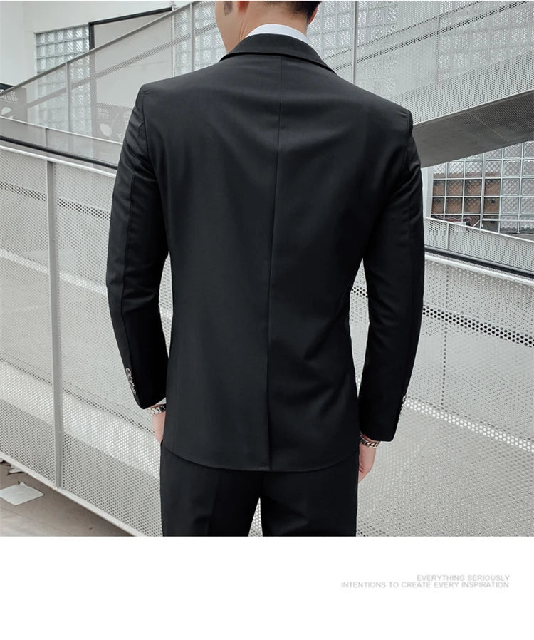 Suits for Men - 3 Pieces - New Fabrics - Fashionable Business Gentleman - Slim Fit - Wedding  Professional Business Formal Dress