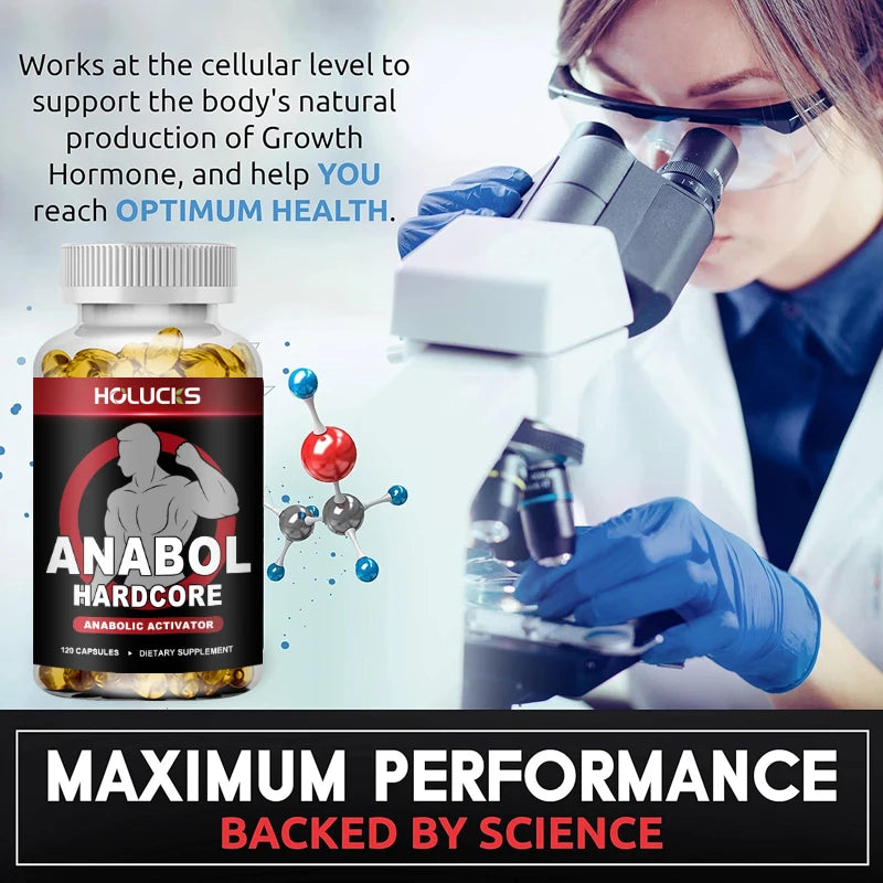 Anabol Hardcore Supplement, Muscle Growth,  for Men To Build Lean, Dense, High, Performance Enhancing, Support Overall Health