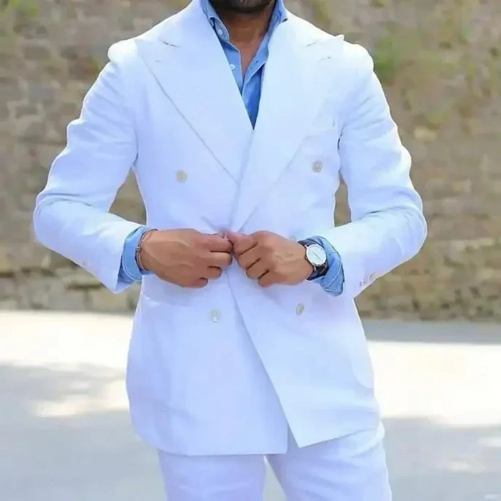 Elegant Suits For Men Wedding 2 Pieces Fashion Classic Full Jackets Pants Blazers Outfit 2025 Formal Costume