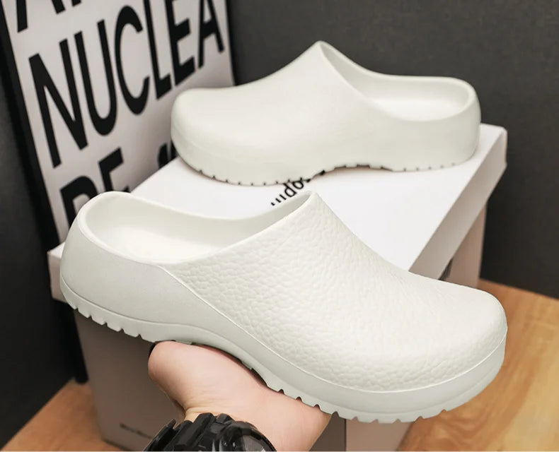 Comfortable Clogs for Women Men Eva Slip-on Chef Nurse Shoes Waterproof Slippers Lightweight Hospital Kitchen Safety Sandals
