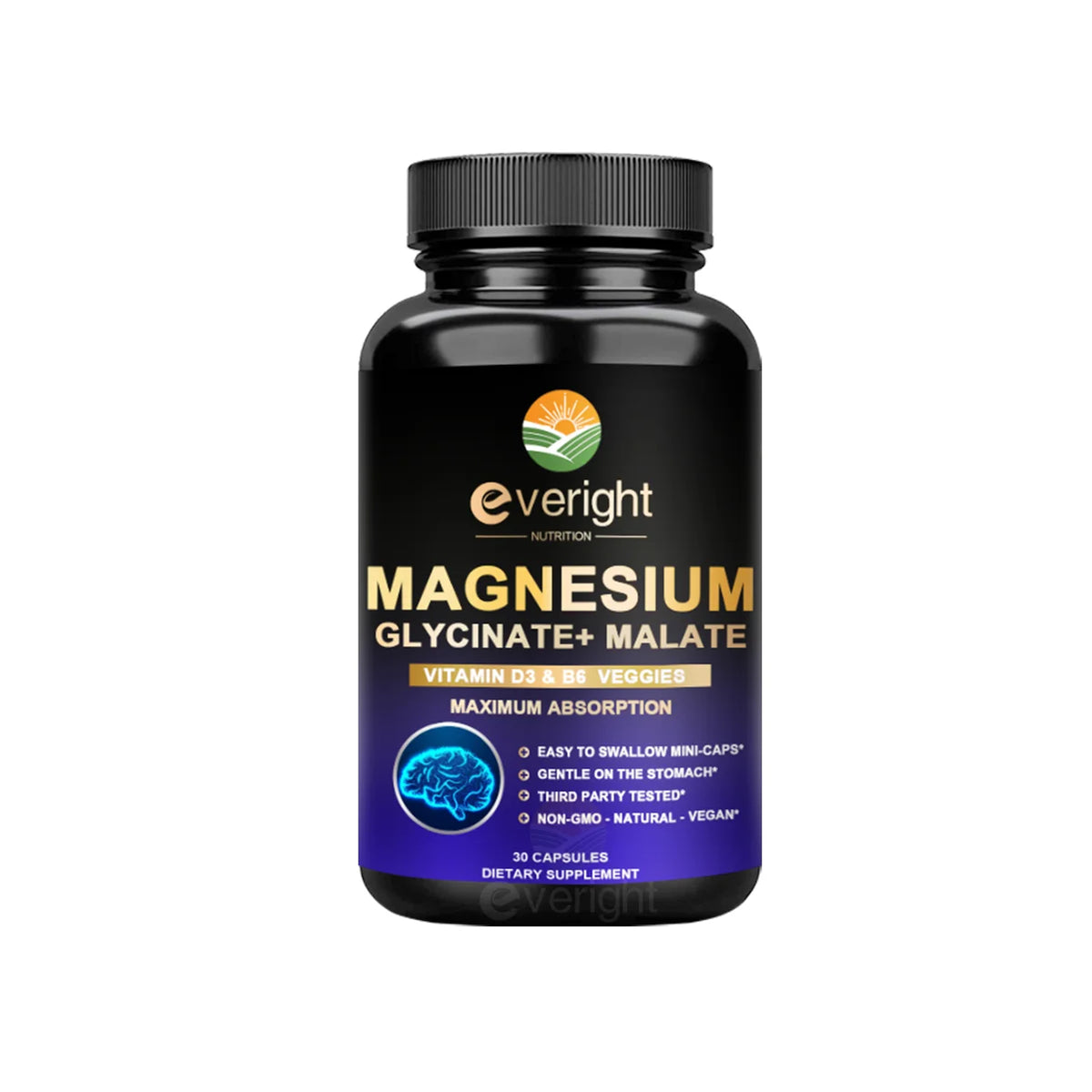 High Absorption Magnesium Glycinate - Supports Sleep, Mood, Muscles, Heart & Nervous System Health