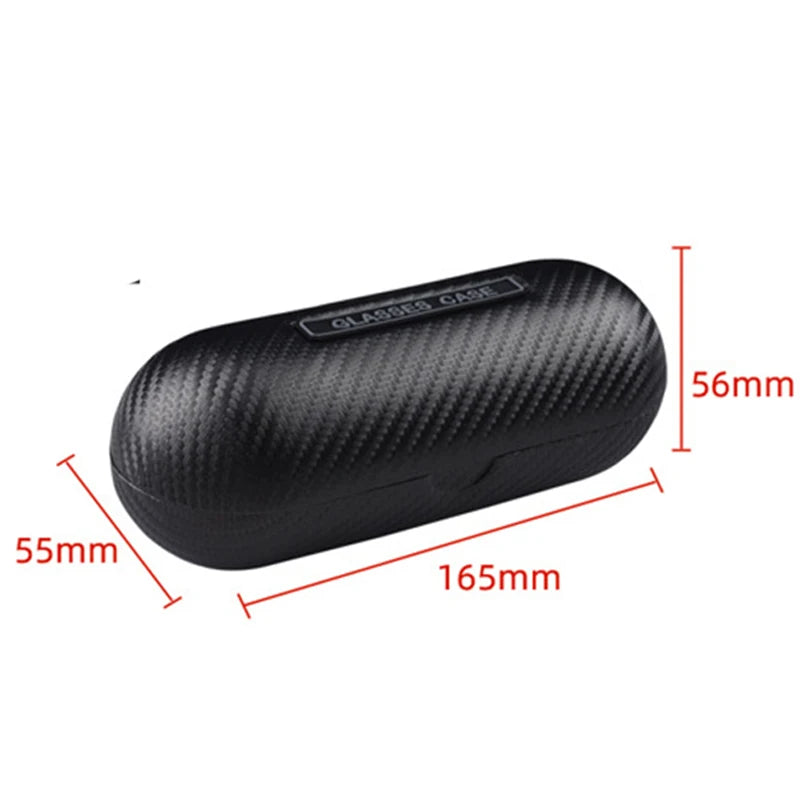 2022 New Carbon PU Leather Material Sunglass Case Black  Men Eyewear Case Ladies Glass Holder Protect Case