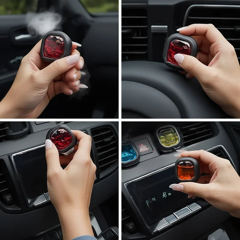 Long-Lasting Car Air Freshener Vent Clip Essential Oil Scented Odor Eliminator 0.14oz Alcohol-Free Fragrance For Fresh Car Smell