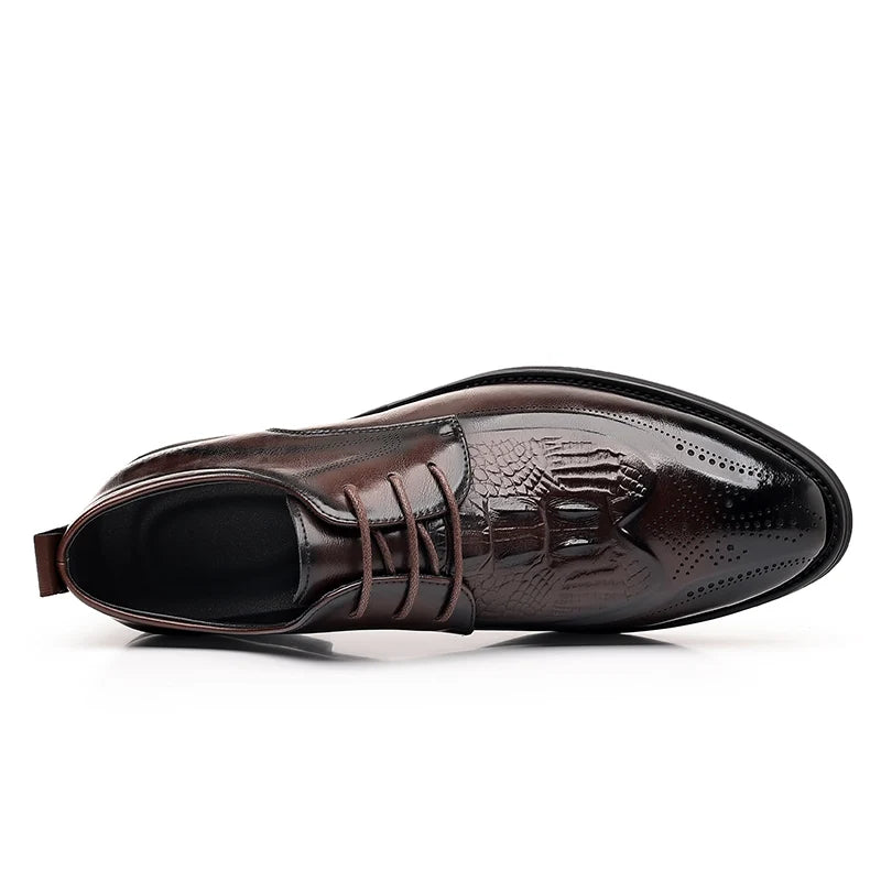 Luxury Brand Men's Glossy Leather Shoes High-end Banquet Dress Shoes Office Men's Pointed Business Shoes High-quality Versatile