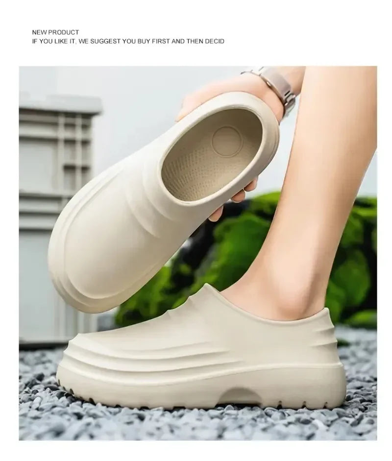 Women's and men's Waterproof Shoes for Summer Spring and Autumn Couple's Kitchen Chef Shoes Nurse Teacher work shoes Man Sandals