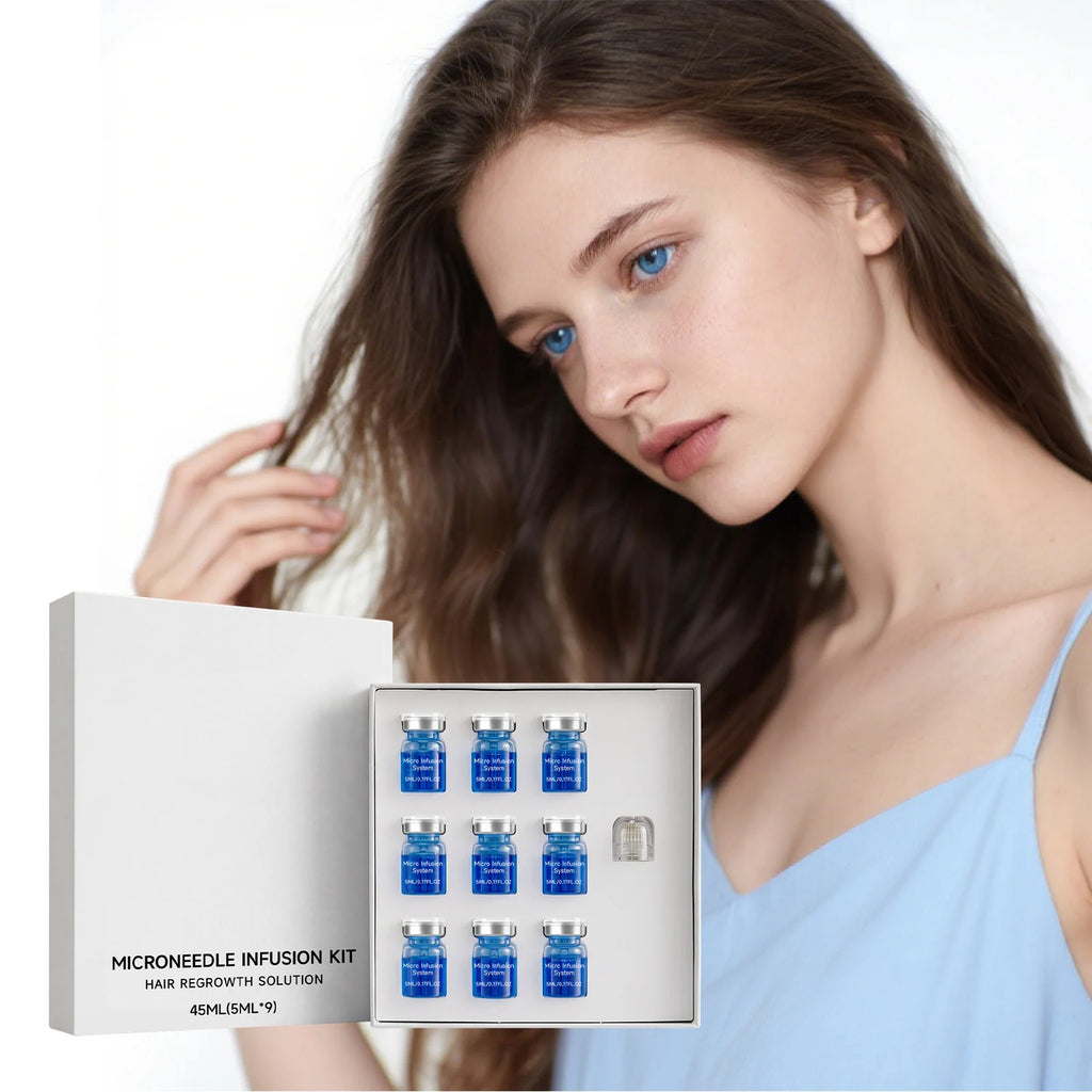 Microneedle Hair Regrowth Kit Solution Scalp Nourishing Serum For Hair Health Maintenance Needle Head Use Scalp Care Kit