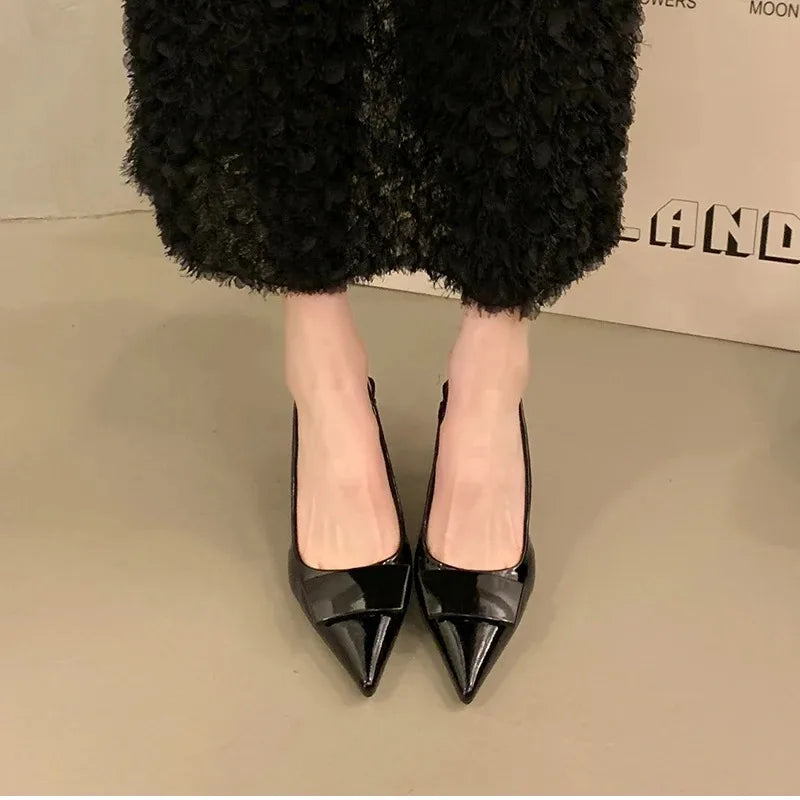 2025 Summer Women's Shoes High Heel Women Sandals Fashion Pointed Toe Singbacks Shoes Design Style Banquet Party Sandalias Shoes