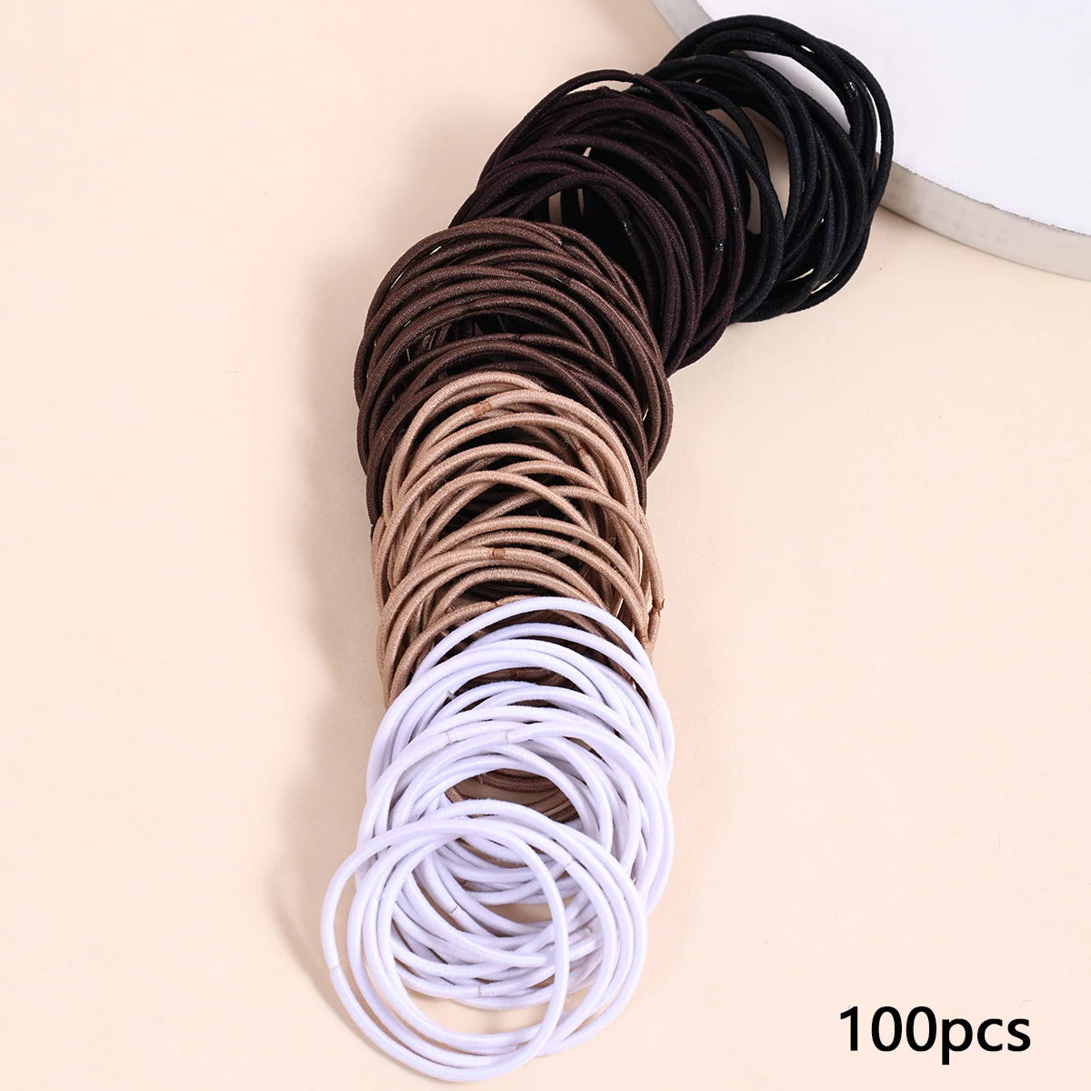 100PCS/Set Hair Ties Elastic Rubber Bands for Women Men Thin Hair Rubber Bands Ponytail Scrunchies Hair Accessories for Women