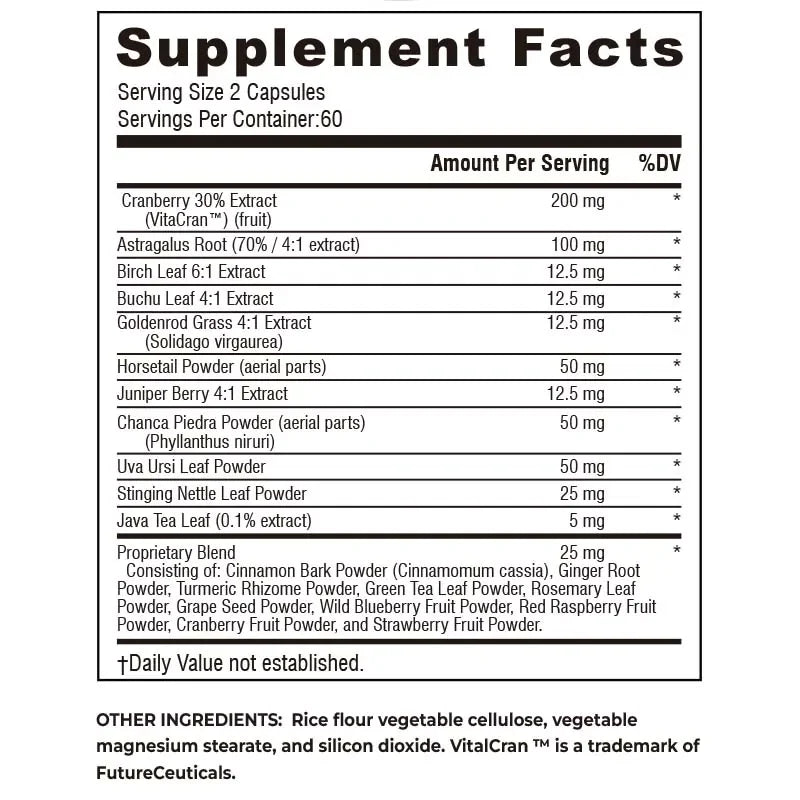 Kidney Health and Bladder Support - Boosts Energy,Supports The Immune System,Cleanses The Kidneys & Bladder - 120 Capsules ﻿