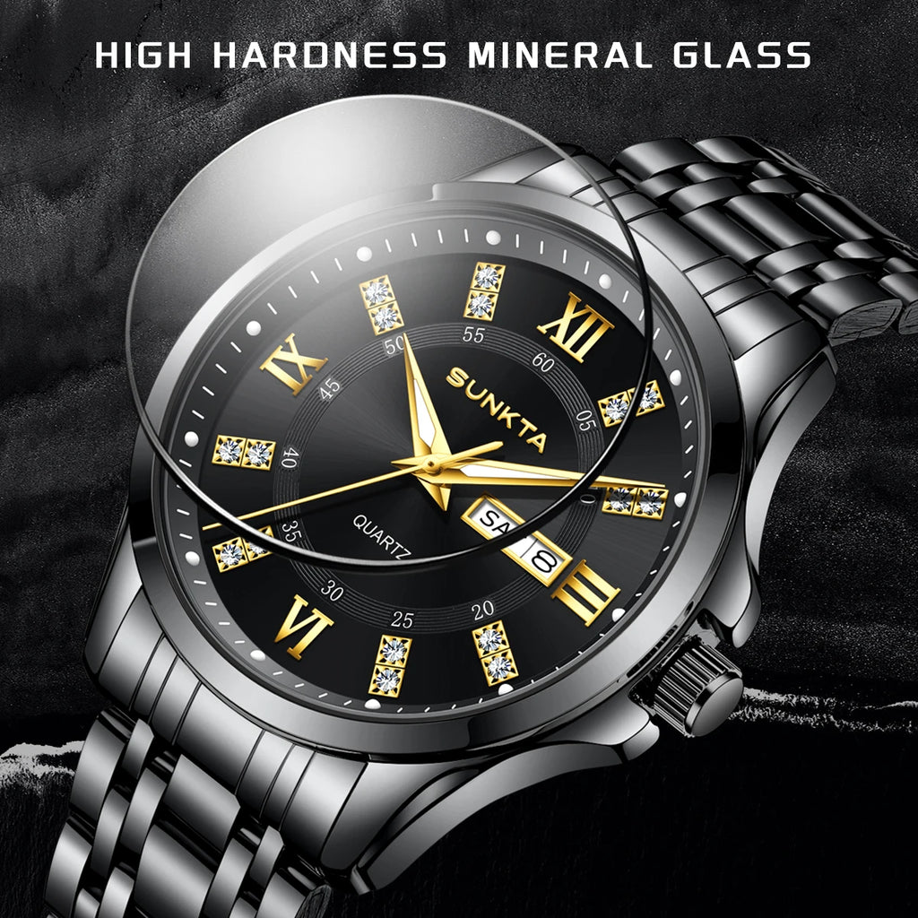 LIGE Men's Watches Top Brand Casual Original Wristwatch Waterproof Stainless Steel Scratch-Resistant Mirror Watch for Man Reloj