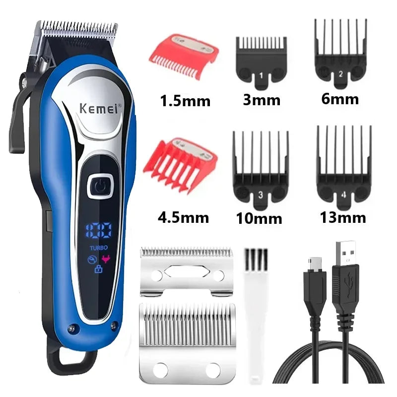 Kemei Hair Clipper KM-1995 Professional Hair Clipper Men's Electric Beard Knife Hair Clipper Hair Clipper Cordless Wired Trimmer