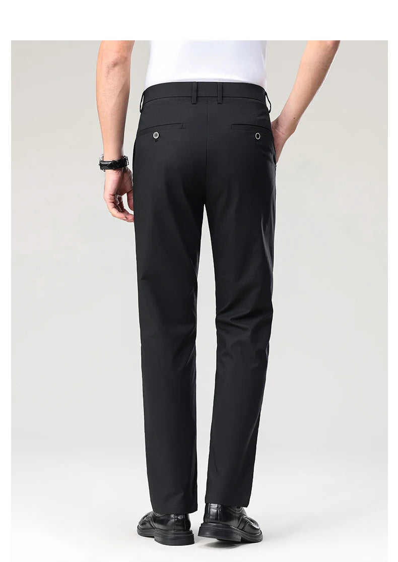 Men's Casual Pants: Breathable & Lightweight for Summer Comfort Business Casual Men's Work Trousers