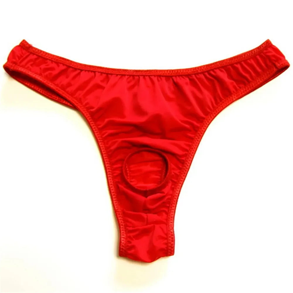 Translucent Nylon Thong Men Jockstrap Gay Lingerie Cock Hole Mens String Bikini Homme Men's Erotic Tanga Gay Wear