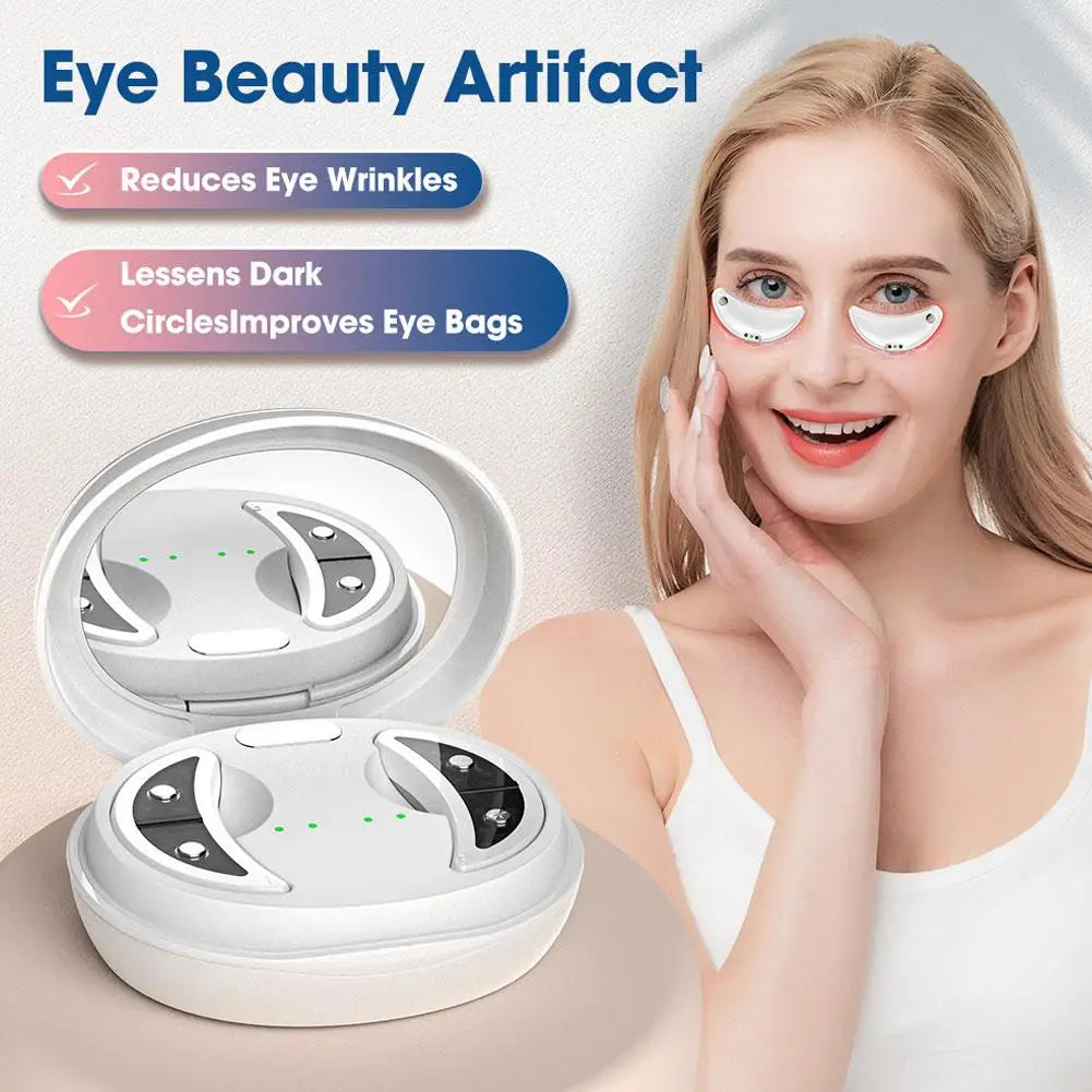 Red Light Eye Massager Remove Eye Bags Dark Circles Portable 3 Levels Microcurrent Eye Beauty Machine Removal Eye Lines