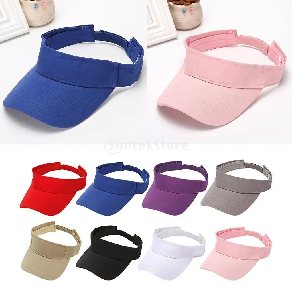 Sun Visor Hat Unisex Golf Tennis Summer Beach Running Sports Empty Top
