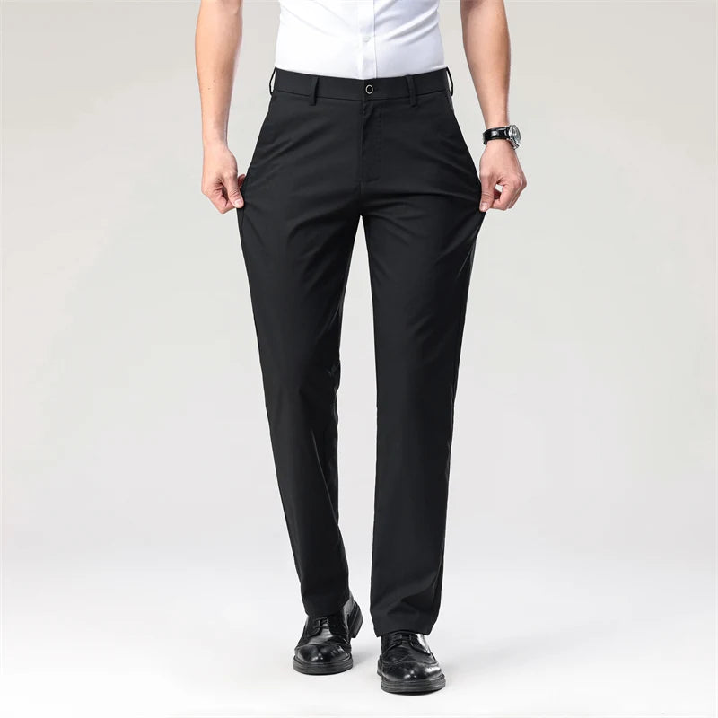 Men's Casual Pants: Breathable & Lightweight for Summer Comfort Business Casual Men's Work Trousers