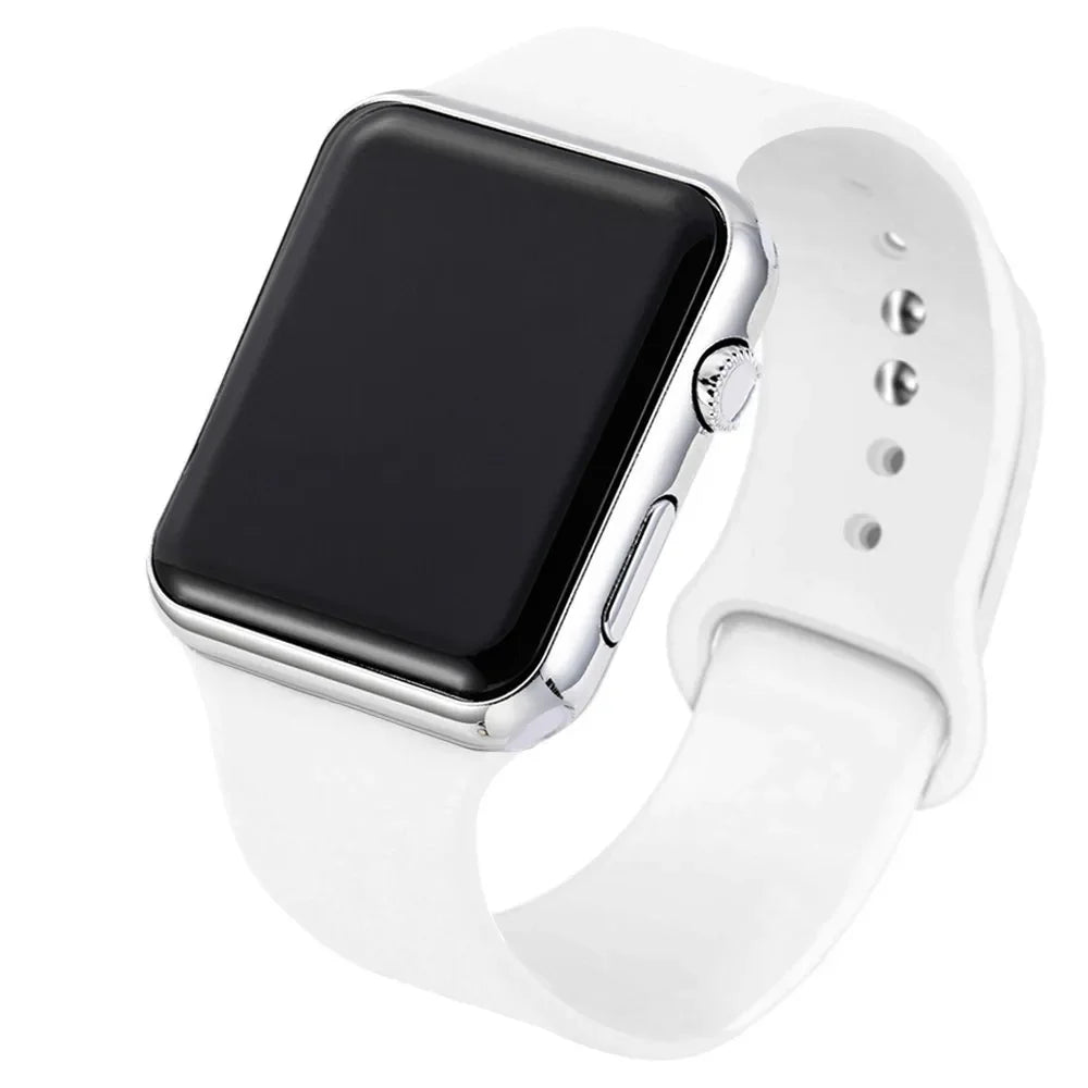 Fashion Digital Watches For Men Women Simple Square Sports LED Wristwatches Silicone Strap Casual Electronic Clock Reloj Hombre