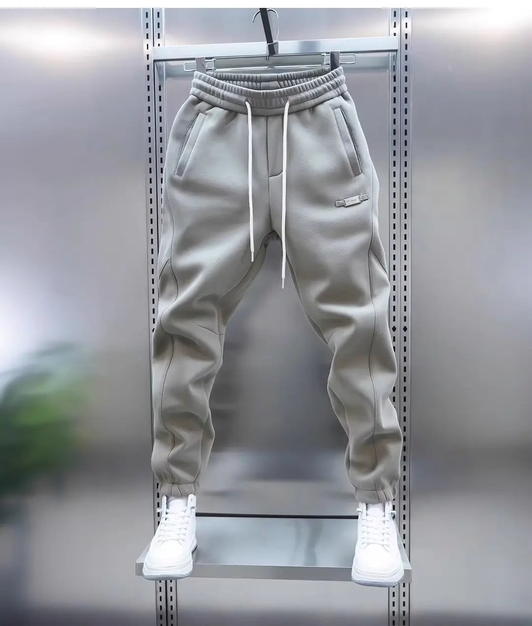 Men's Pants - Solid Color Casual Pants, Sweatpants, New Style Tapered Pants, Stretchy and Versatile Short Pants.