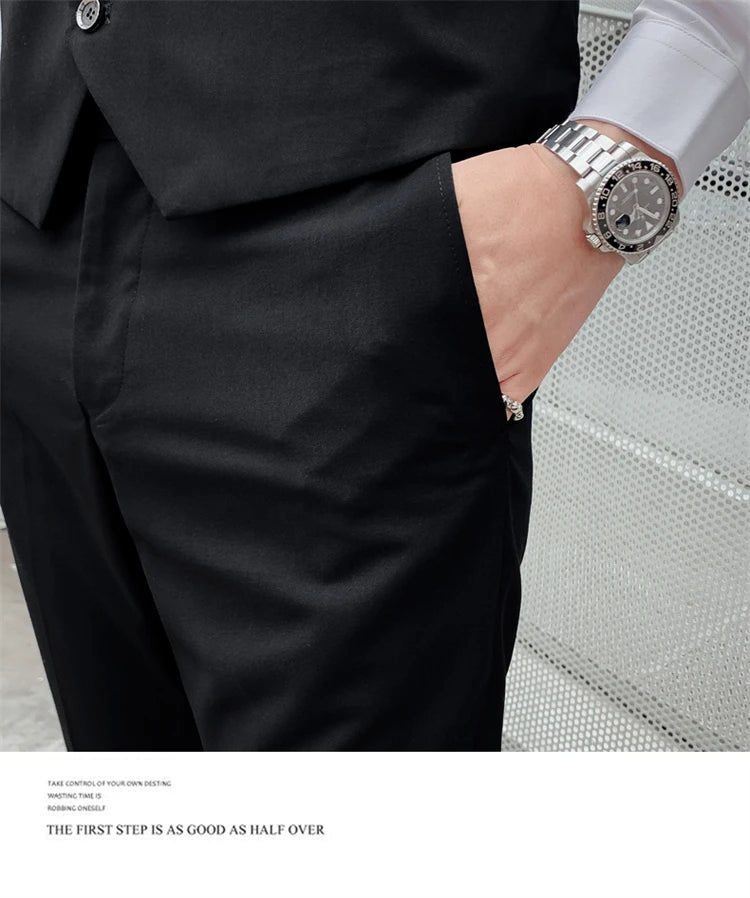 Suits for Men - 3 Pieces - New Fabrics - Fashionable Business Gentleman - Slim Fit - Wedding  Professional Business Formal Dress