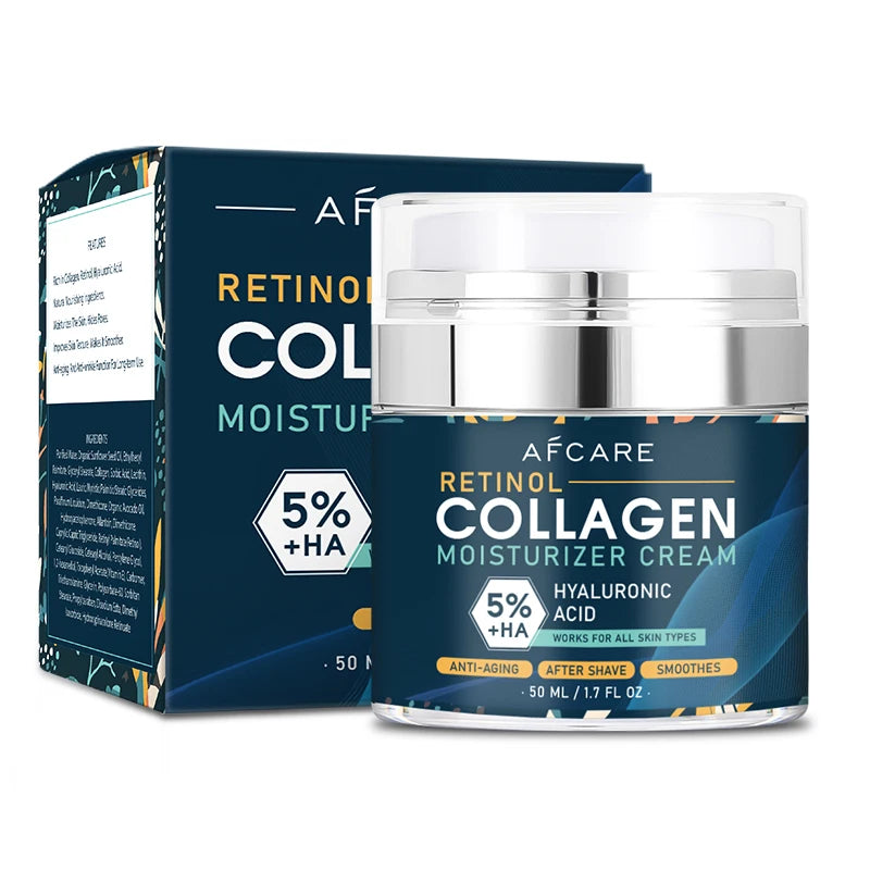 Face Moisturizer Collagen Retinol Cream Hyaluronic acid For Men Moisturizer Products Day Night Cream Neck Hand Skin Care