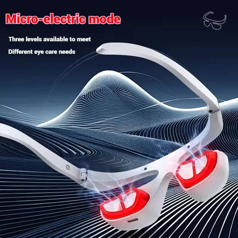 Eye Massager 3 Gear Red light Remove Eye Bags Dark Circles Puffiness Hot Compress Eye Relieve Eye Fatigue Wireless Use