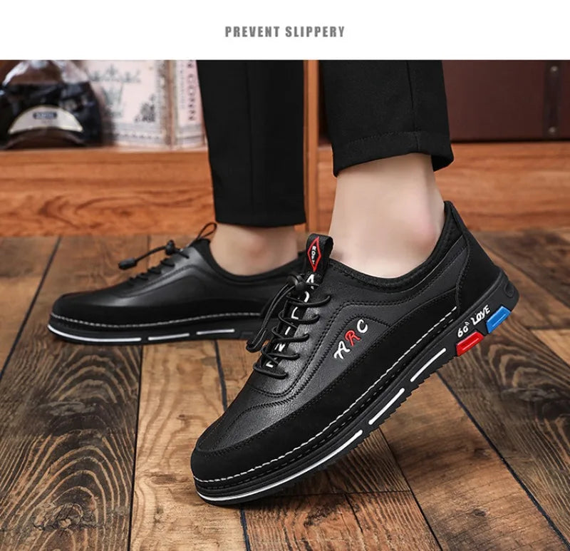 High-quality Men Shoes Breathable Leather Casual Shoe Fashion Business Soft Bottom Shoes for Men Large Size39-48Zapatos Casuales