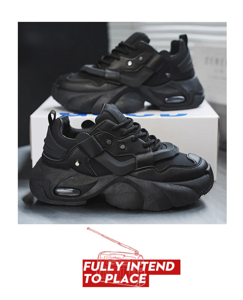 Shoes  Men High Quality Platform Sneaker Fashion High-top Leather Sports Men 2026 Thick-soled Casual Shoes Zapatillas Hombre