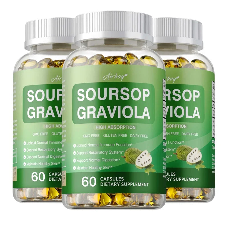 Soursop Graviola Supplement - Antioxidant, Promotes Digestion, Supports Gut Health, and Enhances Immunity