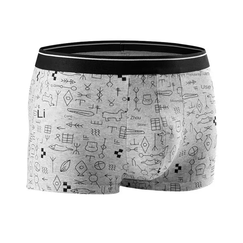 4Pcs Boxer Shorts Men's Underwear Sexy Panties Cotton Boxers Print Underpants Male Shorts U Convex Lingerie Plus Size 6XL