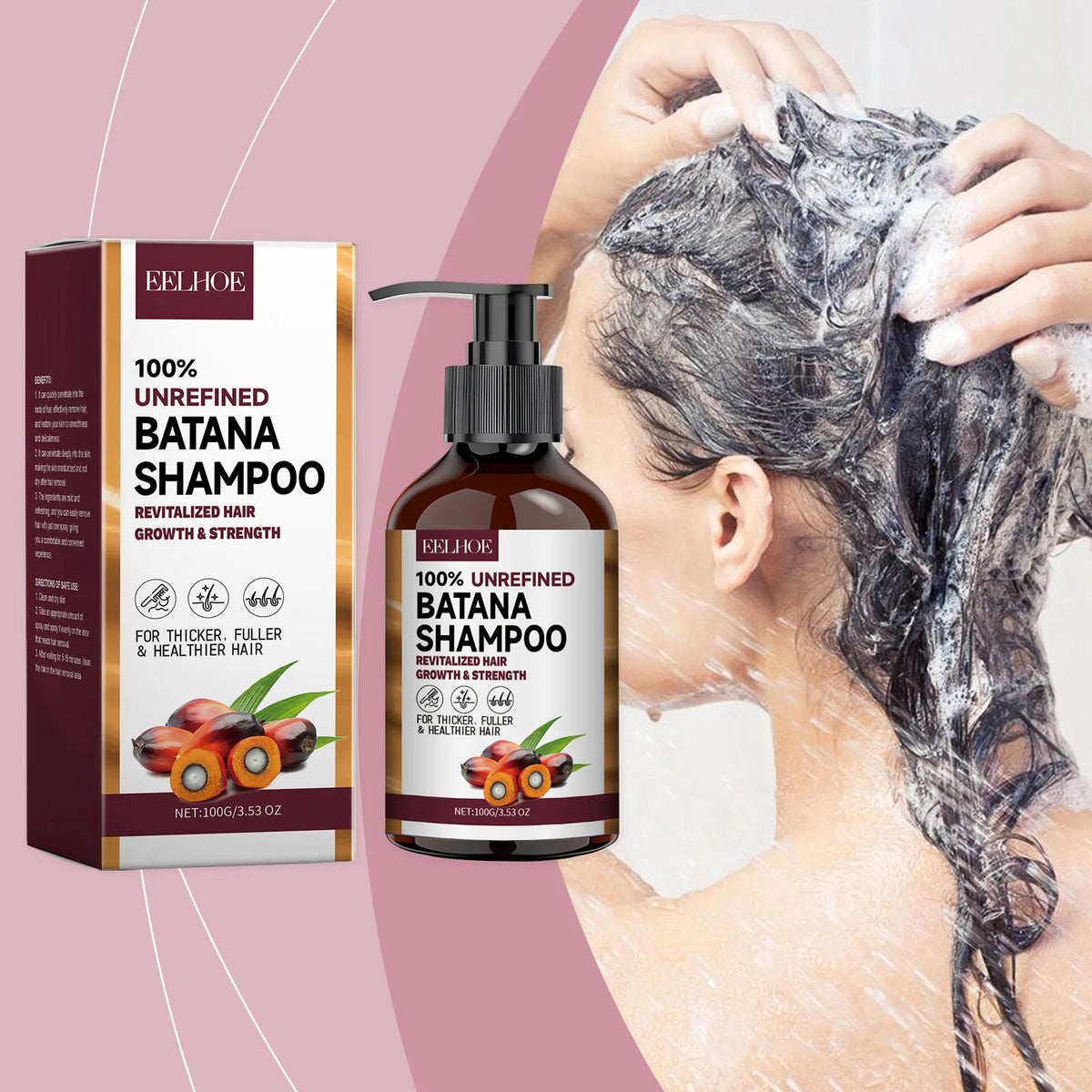 EELHOE Batana Oil Hair Shampoo and Conditioner Anti Frizz Bright Deep Nourish Anti Hair Loss Treatment for Hair Growth Products