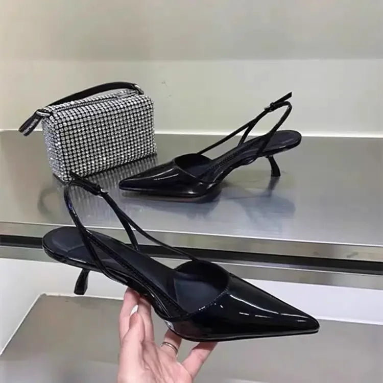 Women Pointed Toe High Heels Shoes Sandals 2024 Dress Party Fashion Summer Slippers New Flip Flops Pumps Mujer Zapatos Slides