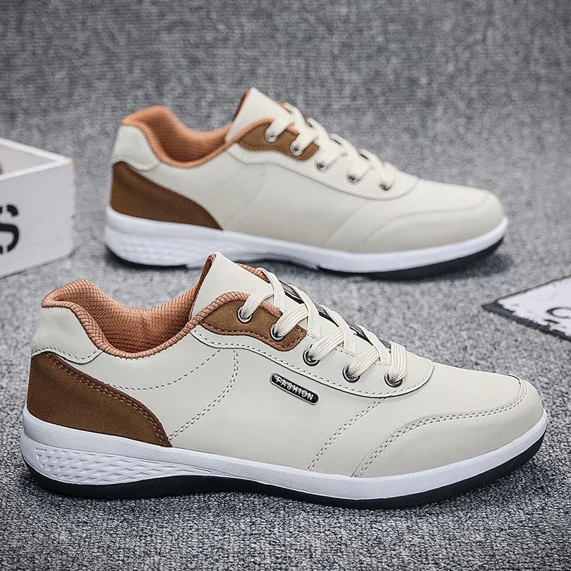 New Men Shoes Spring Autumn Waterproof Walking Sneakers Leisure Male Leather Sports Shoes Non-Slip Footwear Tennis for Men