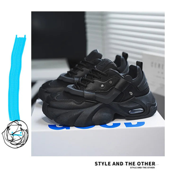 Shoes  Men High Quality Platform Sneaker Fashion High-top Leather Sports Men 2026 Thick-soled Casual Shoes Zapatillas Hombre