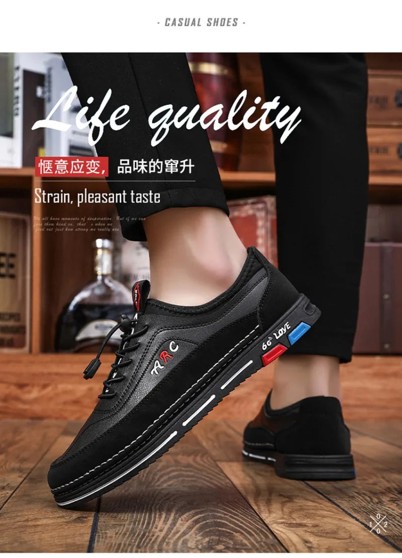 High-quality Men Shoes Breathable Leather Casual Shoe Fashion Business Soft Bottom Shoes for Men Large Size39-48Zapatos Casuales