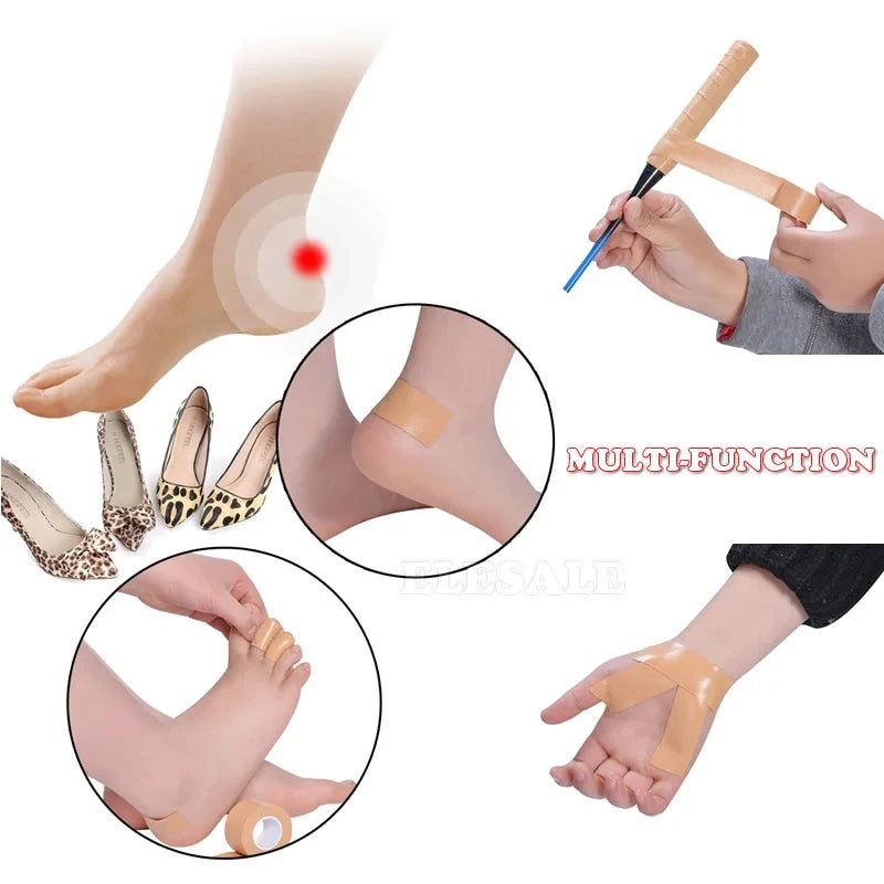 1-Roll 2.5cm*5m Wear-Resistant Bandage Elastic Waterproof Foam Tape Dressing Sports Sprain Treatment First Aid Kit Sticker Wound