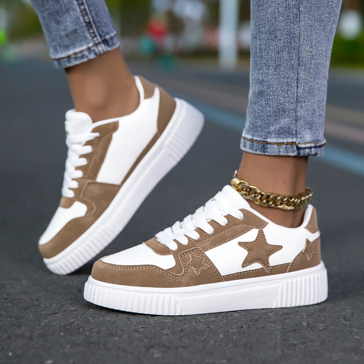 YRZL Unisex Sneakers Non-Slip Platform Shoes Lightweight Walking Shoe Comfortable Women's Casual Vulcanized Shoes Men's Sneakers