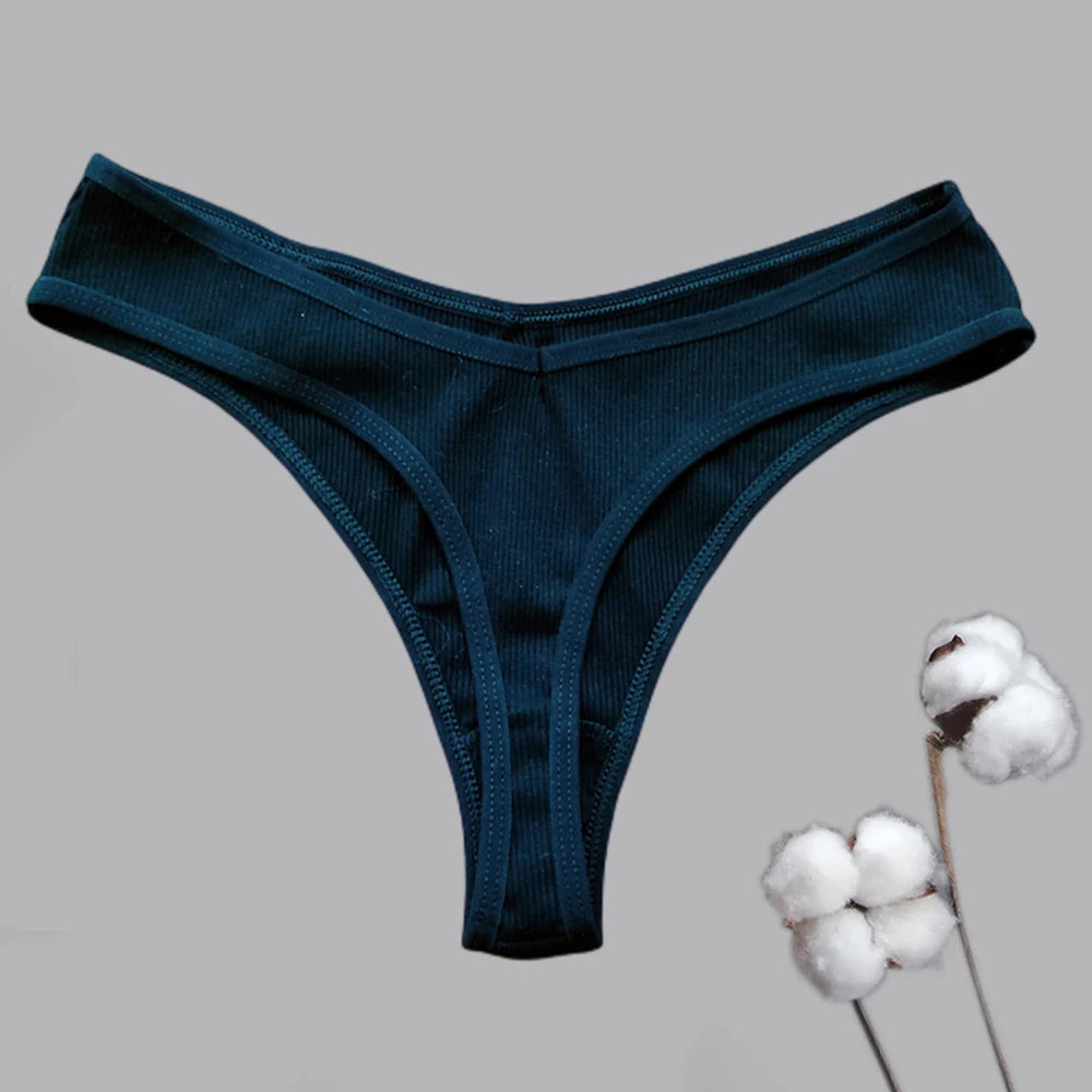 3Pcs/Set Cotton Thongs Women's Panties Sexy Low Waist G-String Briefs Comfortable Seamless Underpants Female Fast Shipping