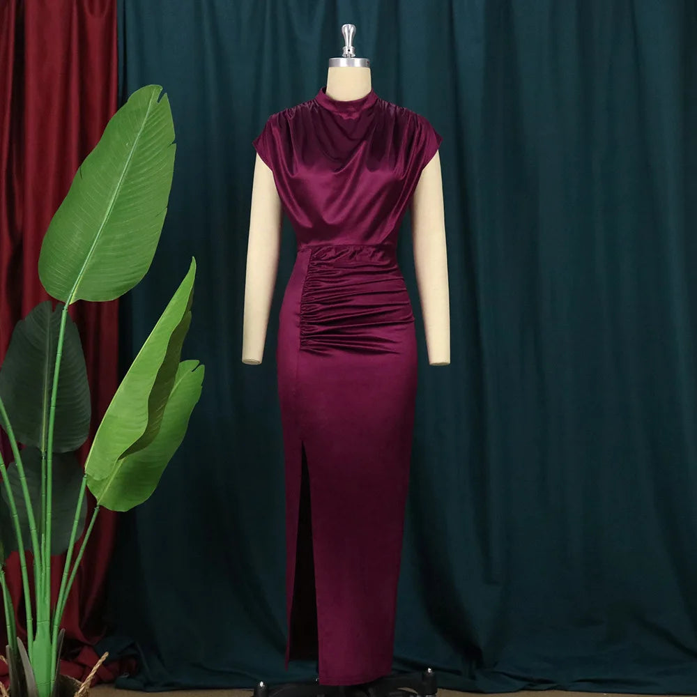 women's casual dresses draped fashion Woman clothes long wedding summer prom female evening dresses elegant party dresses hxy306