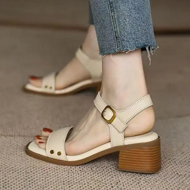 Women's Sandals Sexy High Heels Shoes for Woman Elegant Chunky Shoes New Pumps Party Flip Flops Dress Retro Mujer De Zapatos