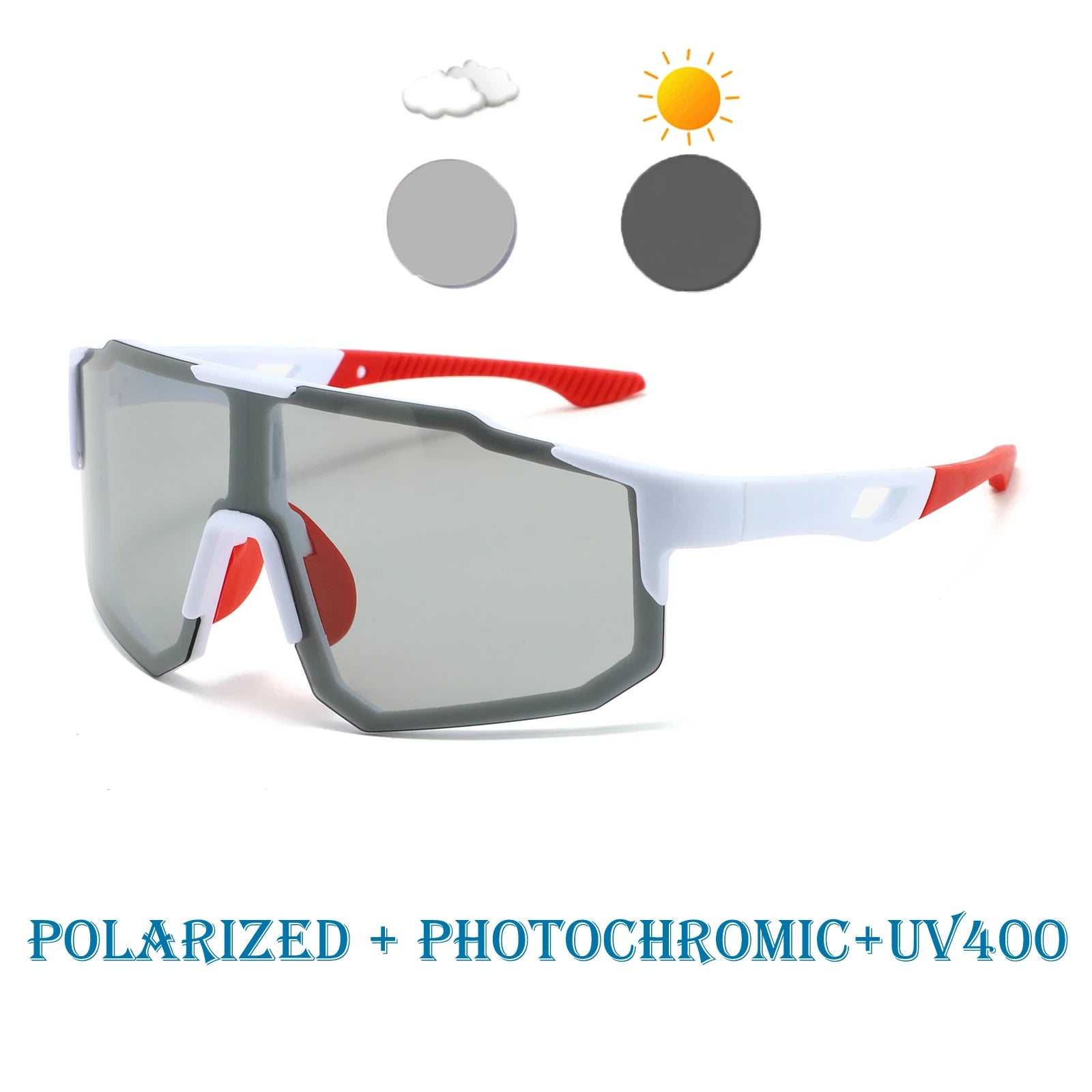 OMEKOL Polarized Photochromic Safety Goggles Men Women Protective Sun Glasses Outdoor Sport Sunglasses UV400 Cycling Eyewear